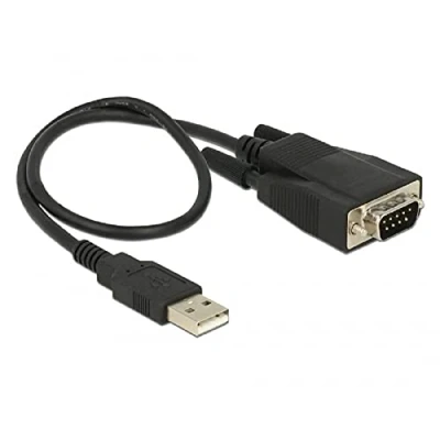 Afbeelding van USB A (m) naar 9 pins SUB D met schroeven/moeren seriële RS232 adapter / FTDI chip ESD protectie 0,45 meter