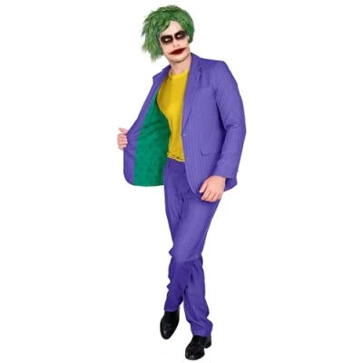 Afbeelding van Widmann Joker Kostuum Jolly Man Paars Large Carnavalskleding Verkleedkleding