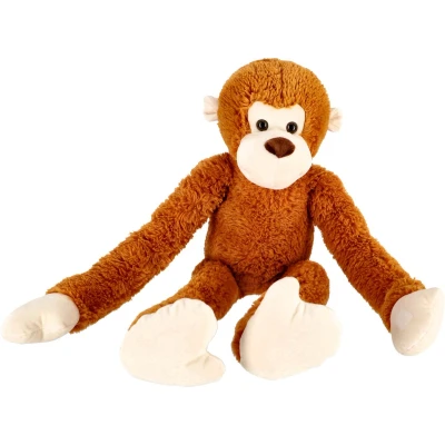 Afbeelding van Pluchiez Knuffel Aap Met Lange Armen 80 Cm Bruin