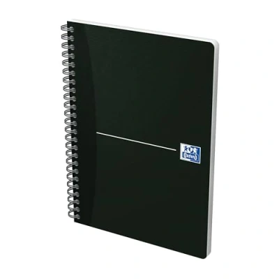Afbeelding van Oxford Office Essentials spiraalschrift, 180 bladzijden, ft A5, gelijnd, zwart