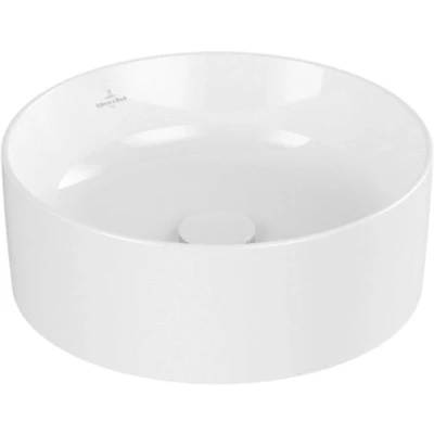 Afbeelding van Villeroy &amp; Boch Collaro opzetwastafel rond wit (40 x 40 cm) zonder