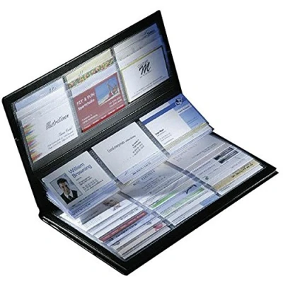 Afbeelding van SIGEL VZ175 visitekaartjeshouder voor maximaal 288 kaarten, 9 x 5,8 cm, zwart
