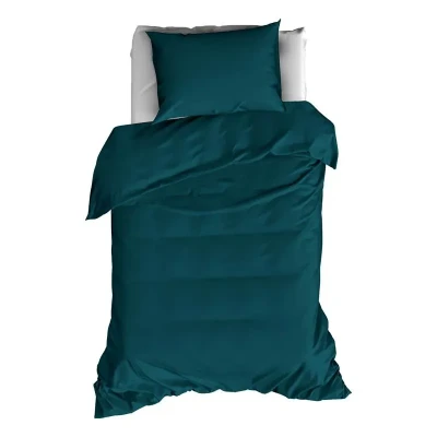 Image de de Witte Lietaer Olivia housse couette 1 personne (140x200 cm + taie d&#039;oreiller) Vert