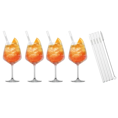Afbeelding van Schott Zwiesel Gin Tonic Glazen Taste 4 Delig met rietjes en borsteltje