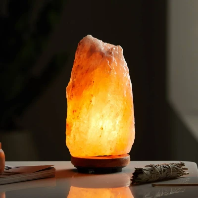 Afbeelding van Zoutkristal tafellamp Stone, natuurkleuren