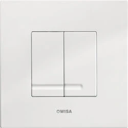 Afbeelding van WISA Delos bedieningsplaat vierkant kunststof dualflush DF wit