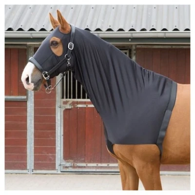 Image de Harry&#039;s Horse Protection de Poitrail Lycra Capuche Noir L