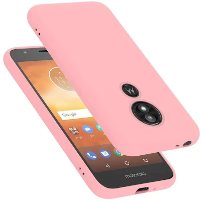Afbeelding van Cadorabo Hoesje geschikt voor Motorola MOTO E5 PLAY GO in LIQUID ROZE Beschermhoes gemaakt van flexibel TPU silicone Case Cover