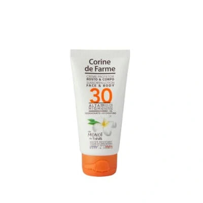 Afbeelding van Corine de Farme Beschermende gezichts en lichaamscrème SPF30 Hoge UVA UVB bescherming Monoï Tahiti Waterbestendig Gemaakt in Frankrijk 50 ml