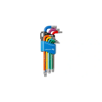 Afbeelding van Hogert Technik HT1W817 Haakse schroevendraaierset T10, T20, T25, T27, T30, T40, T45, T50 9