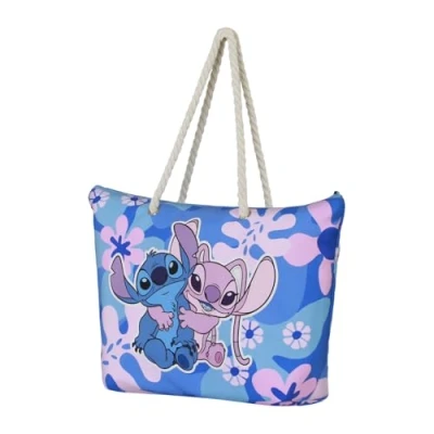 Afbeelding van Stitch en Angel Strandtas Disney&#039;s Schattige Zomertas voor Dames Meisjes