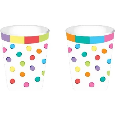 Afbeelding van Bekers Haza Festive Colors 250ml 8stuks