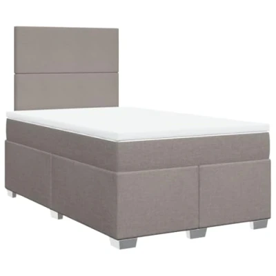 Afbeelding van vidaXL Boxspring met matras stof taupe 120x200 cm