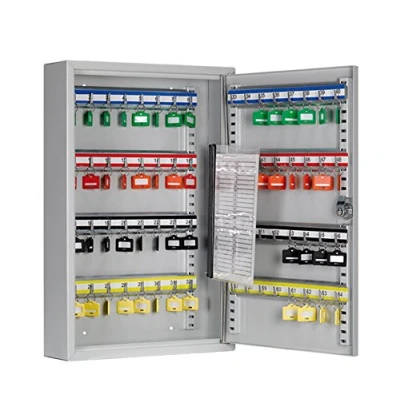 Afbeelding van ARREGUI PL060 Sleutelkast met 60 verstelbare haken, afsluitbare wandsleutelkast van staal, wandkast voor het opbergen sleutels, eenvoudige installatie, wandbevestiging, 45 x 30 8 cm, grijs