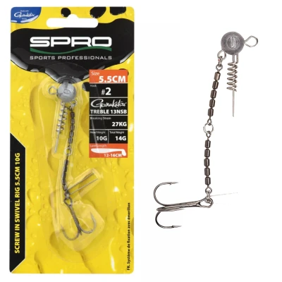 Afbeelding van Spro Screw in Swivel Rig 9cm Treble 13NSB (Lure Lenght 14 20cm) Maat : 15g