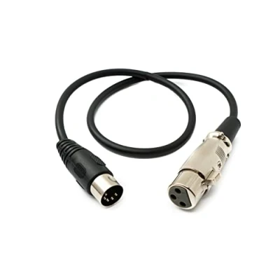 Afbeelding van System S XLR 3 polige vrouwelijke naar DIN 5 audiokabel, 50 cm, zwart