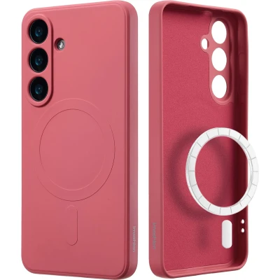 Afbeelding van imoshion Hoesje Geschikt voor Samsung Galaxy S25 Siliconen Color Backcover MagSafe roze