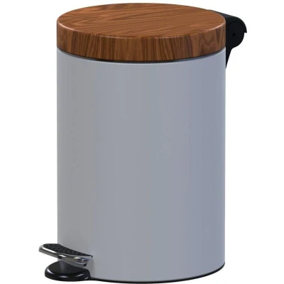 Afbeelding van ALDA Excellent, Pedaalemmer 5L Wit/Bruin, 22x21.5x29 cm brown / Colour