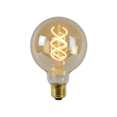 Image de Lucide LED Bulb Ampoule Ø 9,5 cm Dim. 1x5W 2200K Ambre