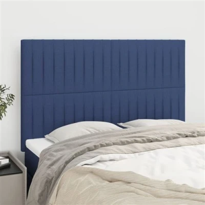 Afbeelding van vidaXL Hoofdborden 4 st 72x5x78/88 cm stof blauw