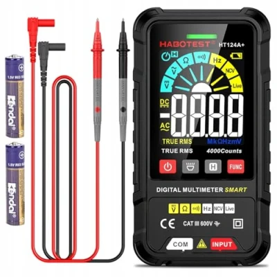 Afbeelding van Habotest, Multimeter, HT124A+ digitale universele multimeter (CAT III 600V)