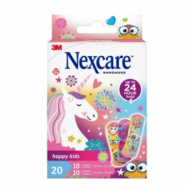 Afbeelding van 3M Nexcare Happy Kids Pink 20 Verbandmiddelen
