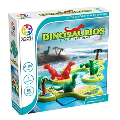Afbeelding van Smartgames Dinosaurus: mysterieuze eilanden, puzzel vanaf 6 jaar, bordspellen voor kinderen, educatieve spellen jaar of ouder, cadeau kinderen van 80 uitdagingen