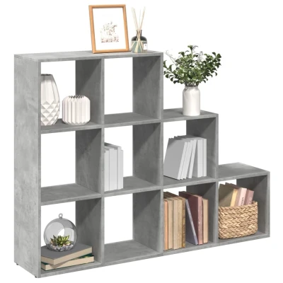 Afbeelding van Kamerscherm / boekenkast 3 laags 137,5x29x103,5 cm hout grijs
