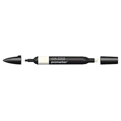 Image de Winsor &amp; Newton ProMarker 0203177 Marqueur professionnel à 2 pointes, fines et larges pour dessins, design mises en page Ivoire