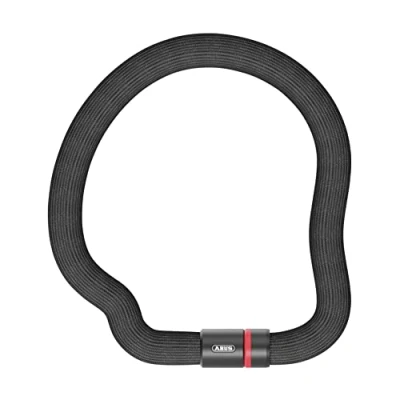 Image de ABUS Goose Lock antivol à chaîne de vélo flexible et sans cliquetis en acier cémenté 6 mm d&#039;épaisseur 85 cm long avec clé niveau sécurité 7 noir