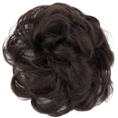 Afbeelding van Prettyshop G5A haarverlenging voor bruidskapsels, volumineus en rommelig haar, knotverlenging, bruin