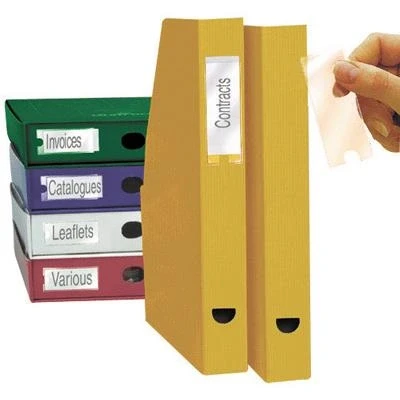 Image de 3l Porte Etiquette Adhesive Pp 25x75 Blister De 12