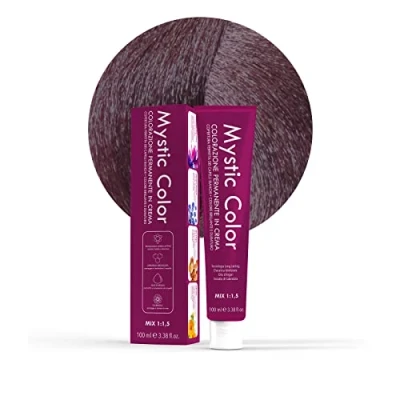 Afbeelding van capellopoint Mystic Color Haarverf, permanente kleurcrème met arganolie en calendula, langdurige kleuring, licht mahonie kleur 5,5 100 ml