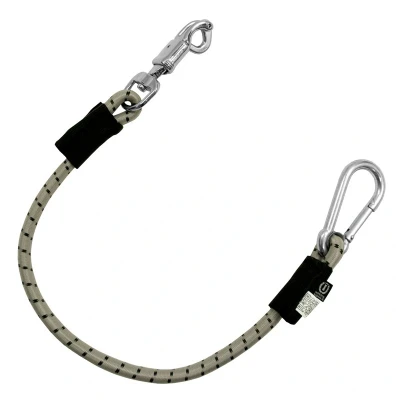Image de Imperial Riding Longe d&#039;Attache pour Van Élastique Argent/Noir/Argent 60cm