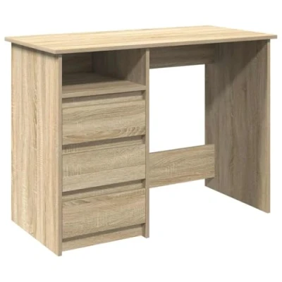Afbeelding van vidaXL Bureau 102x50x75 cm bewerkt hout sonoma eikenkleurig