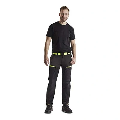Afbeelding van Blaklader 1456 Service Werkbroek Stretch Zwart/Geel