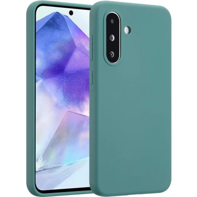 Afbeelding van Accezz Hoesje Geschikt voor Samsung Galaxy A36 Liquid Silicone Backcover Donkergroen