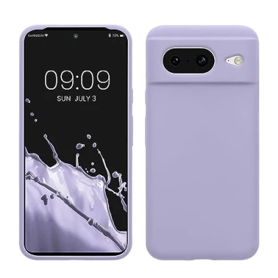 Afbeelding van kwmobile telefoonhoesje geschikt voor Google Pixel 8 Hoesje met siliconen coating Smartphone case in lavendel