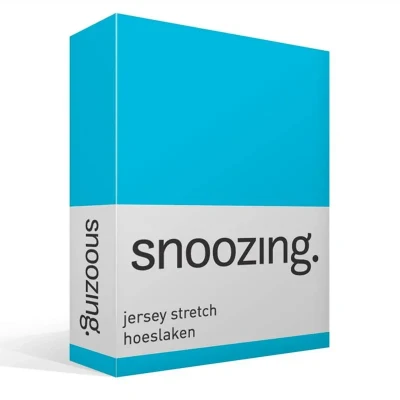 Afbeelding van Snoozing Jersey Stretch Hoeslaken Eenpersoons 90/100x200/220 cm Turquoise