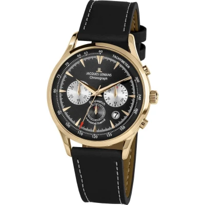 Afbeelding van Jacques Lemans 1 2068I Polshorloge Heren Quartz Chronograph Retro Classic