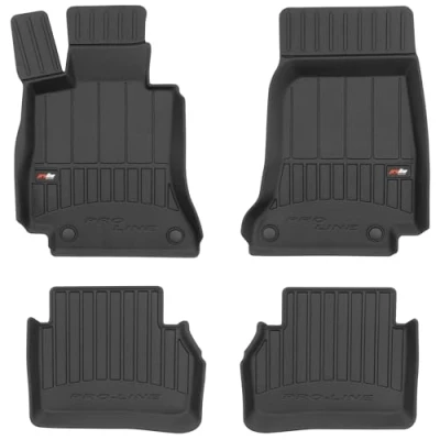 Afbeelding van M MOTOS Rubberen vloermatten voor Mercedes E Classe W213 2016 2023, verbeter je reiscomfort met de zwarte antislip 3D automat alle weersomstandigheden, bescherming tegen vuil.