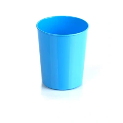 Afbeelding van Kimmel Onbreekbare stapelbare plastic beker, herbruikbaar, 180 ml, lichtblauw