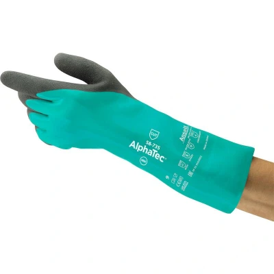 Afbeelding van ANSELL 58 735 ALPHATEC handschoenen nitril groen paar 58735110