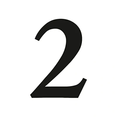 Afbeelding van Sticker nummer 2 zwart, hoogte 10 cm, zelfklevend huisnummer I cijfer om op te plakken voor buiten, brievenbus, deur, weerbestendig, KFZ_471_2