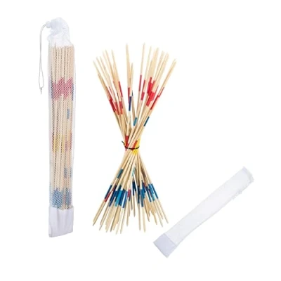 Afbeelding van Relaxdays mikado spel set van 2 xxl 50 cm met elk 41 stokken buiten