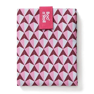 Afbeelding van Roll&#039;Eat Boc&#039;n&#039;Roll Foodwrap Boterhamzakje Herbruikbaar Tiles Pink
