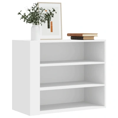 Afbeelding van Wandkast 75x35x60 cm bewerkt hout wit