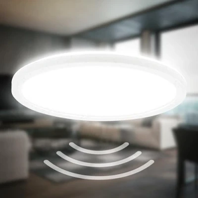 Afbeelding van B.K.Licht LED Badkamerverlichting Plafondlamp met bewegingsmelder IP44 4.000 K Ø29 cm Wit
