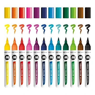 Afbeelding van Molotow Aqua Color Brush Marker Basic Set 1