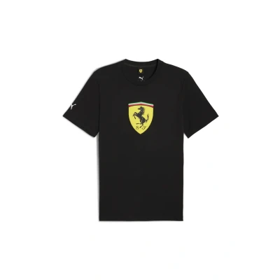 Afbeelding van Scuderia Ferrari Sportswear Coloured Shield T shirt voor Heren, Zwart, Maat M PUMA